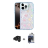MARSİLYAN™- iPhone 15 Pro Max Kılıf Odak Prime - Siyah Vanessa Magic Cam + Titanyum Gri Raze Metal Kamera Lens