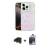 MARSİLYAN™- iPhone 15 Pro Max Kılıf Odak Prime - Siyah Vanessa Magic Cam + Titanyum Gri Raze Metal Kamera Lens