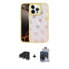 MARSİLYAN™- iPhone 15 Pro Max Kılıf Odak Prime - Siyah Vanessa Magic Cam + Titanyum Gri Raze Metal Kamera Lens