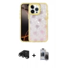 MARSİLYAN™- iPhone 15 Pro Max Kılıf Odak Prime - Siyah Vanessa Magic Hayalet Cam + Raze Metal Kamera Lens - SH