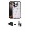 MARSİLYAN™- iPhone 15 Pro Max Kılıf Odak Prime - Siyah Vanessa Magic Hayalet Cam + Raze Metal Kamera Lens - SH