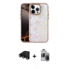 MARSİLYAN™- iPhone 15 Pro Max Kılıf Odak Prime - Siyah Vanessa Magic Hayalet Cam + Raze Metal Kamera Lens - SH