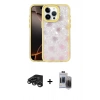 MARSİLYAN™- iPhone 15 Pro Max Kılıf Odak Prime - Siyah Vanessa Magic Hayalet Cam + Raze Metal Kamera Lens - TMGI