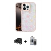 MARSİLYAN™- iPhone 15 Pro Max Kılıf Odak Prime - Siyah Vanessa Magic Hayalet Cam + Raze Metal Kamera Lens - TMGI