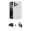 MARSİLYAN™- iPhone 15 Pro Max Kılıf Odak Prime - Siyah Vanessa Magic Hayalet Cam + Raze Metal Kamera Lens - TMGI