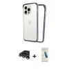 MARSİLYAN™- iPhone 15 Pro Max Kılıf Pusula Asil Koleksiyonu - Şeffaf Pasifik Cam Ekran Koruyucu + Raze Metal Kamera Lens - GS