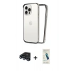 MARSİLYAN™- iPhone 15 Pro Max Kılıf Pusula Asil Koleksiyonu - Şeffaf Pasifik Cam Ekran Koruyucu + Raze Metal Kamera Lens - LT