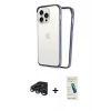 MARSİLYAN™- iPhone 15 Pro Max Kılıf Pusula Asil Koleksiyonu - Şeffaf Pasifik Cam Ekran Koruyucu + Raze Metal Kamera Lens - LT