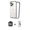 MARSİLYAN™- iPhone 15 Pro Max Kılıf Pusula Asil Koleksiyonu - Şeffaf Pasifik Cam Ekran Koruyucu + PVD Metal Kamera Lens - TU
