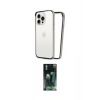 MARSİLYAN™- iPhone 15 Pro Max Kılıf Pusula Asil Koleksiyonu - Siyah 360 Mat Full Body Arka Koruyucu