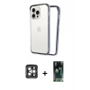 MARSİLYAN™- iPhone 15 Pro Max Kılıf Pusula Asil Koleksiyonu - Siyah 360 Mat Full Body Arka Koruyucu + PVD Metal Kamera Lens - GI
