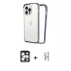 MARSİLYAN™- iPhone 15 Pro Max Kılıf Pusula Asil Koleksiyonu - Siyah Bilvis 0.18mm Plus Cam Ekran Koruyucu + PVD Metal Kamera Lens - GS