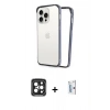 MARSİLYAN™- iPhone 15 Pro Max Kılıf Pusula Asil Koleksiyonu - Siyah Bilvis 0.18mm Plus Cam Ekran Koruyucu + PVD Metal Kamera Lens - SH