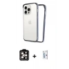 MARSİLYAN™- iPhone 15 Pro Max Kılıf Pusula Asil Koleksiyonu - Siyah Bilvis 0.18mm Plus Cam Ekran Koruyucu + PVD Metal Kamera Lens - TU