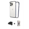 MARSİLYAN™- iPhone 15 Pro Max Kılıf Pusula Asil Koleksiyonu - Siyah Bilvis 3D Cam Ekran Koruyucu + Raze Metal Kamera Lens - TMGI