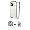 MARSİLYAN™- iPhone 15 Pro Max Kılıf Pusula Asil Koleksiyonu - Siyah Bilvis 3D Mat Cam Ekran Koruyucu + PVD Metal Kamera Lens - GS