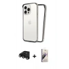 MARSİLYAN™- iPhone 15 Pro Max Kılıf Pusula Asil Koleksiyonu - Siyah Bilvis 3D Mat Cam Ekran Koruyucu + Siyah Raze Metal Kamera Lens