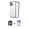 MARSİLYAN™- iPhone 15 Pro Max Kılıf Pusula Asil Koleksiyonu - Siyah Bilvis 5in1 3D Magic Cam Ekran Koruyucu + PVD Metal Kamera Lens - TU