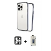 MARSİLYAN™- iPhone 15 Pro Max Kılıf Pusula Asil Koleksiyonu - Siyah Bilvis Hayalet Cam Ekran Koruyucu + PVD Metal Kamera Lens - GS