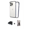 MARSİLYAN™- iPhone 15 Pro Max Kılıf Pusula Asil Koleksiyonu - Siyah Bilvis Hayalet Cam Ekran Koruyucu + Raze Metal Kamera Lens - LT
