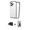MARSİLYAN™- iPhone 15 Pro Max Kılıf Pusula Asil Koleksiyonu - Siyah Bilvis Hayalet Cam Ekran Koruyucu + Raze Metal Kamera Lens - SH