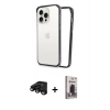 MARSİLYAN™- iPhone 15 Pro Max Kılıf Pusula Asil Koleksiyonu - Siyah Bilvis Hayalet Cam Ekran Koruyucu + Raze Metal Kamera Lens - SH