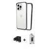 MARSİLYAN™- iPhone 15 Pro Max Kılıf Pusula Asil Koleksiyonu - Siyah Bilvis Hayalet Cam Ekran Koruyucu + Raze Metal Kamera Lens - SH
