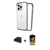 MARSİLYAN™- iPhone 15 Pro Max Kılıf Pusula Asil Koleksiyonu - Siyah Buffer Cam Ekran Koruyucu + Raze Metal Kamera Lens - SH