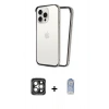 MARSİLYAN™- iPhone 15 Pro Max Kılıf Pusula Asil Koleksiyonu - Siyah Joko Magic 5D Cam + PVD Metal Kamera Lens - GI