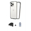 MARSİLYAN™- iPhone 15 Pro Max Kılıf Pusula Asil Koleksiyonu - Siyah Joko Magic 5D Cam + Raze Metal Kamera Lens - GS