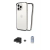 MARSİLYAN™- iPhone 15 Pro Max Kılıf Pusula Asil Koleksiyonu - Siyah Joko Magic 5D Cam + Raze Metal Kamera Lens - TMGI