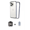 MARSİLYAN™- iPhone 15 Pro Max Kılıf Pusula Asil Koleksiyonu - Siyah Joko Magic 5D Cam + Turuncu PVD Metal Kamera Lens
