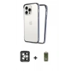 MARSİLYAN™- iPhone 15 Pro Max Kılıf Pusula Asil Koleksiyonu - Siyah Joko Magic 5D Hayalet Cam + PVD Metal Kamera Lens - GI