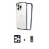 MARSİLYAN™- iPhone 15 Pro Max Kılıf Pusula Asil Koleksiyonu - Siyah Joko Magic 5D Hayalet Cam + PVD Metal Kamera Lens - GS