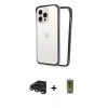 MARSİLYAN™- iPhone 15 Pro Max Kılıf Pusula Asil Koleksiyonu - Siyah Joko Magic 5D Hayalet Cam + Raze Metal Kamera Lens - TMGI