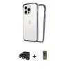 MARSİLYAN™- iPhone 15 Pro Max Kılıf Pusula Asil Koleksiyonu - Siyah Joko Magic 5D Hayalet Cam + Raze Metal Kamera Lens - TMGI