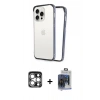 MARSİLYAN™- iPhone 15 Pro Max Kılıf Pusula Asil Koleksiyonu - Siyah Vanessa Magic Cam + PVD Metal Kamera Lens - GS