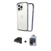 MARSİLYAN™- iPhone 15 Pro Max Kılıf Pusula Asil Koleksiyonu - Siyah Vanessa Magic Cam + Raze Metal Kamera Lens - GS