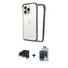 MARSİLYAN™- iPhone 15 Pro Max Kılıf Pusula Asil Koleksiyonu - Siyah Vanessa Magic Cam + Raze Metal Kamera Lens - LT
