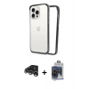 MARSİLYAN™- iPhone 15 Pro Max Kılıf Pusula Asil Koleksiyonu - Siyah Vanessa Magic Cam + Raze Metal Kamera Lens - GS