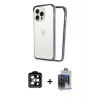 MARSİLYAN™- iPhone 15 Pro Max Kılıf Pusula Asil Koleksiyonu - Siyah Vanessa Magic Cam + PVD Metal Kamera Lens - TU