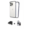MARSİLYAN™- iPhone 15 Pro Max Kılıf Pusula Asil Koleksiyonu - Siyah Vanessa Magic Hayalet Cam + Raze Metal Kamera Lens - GS