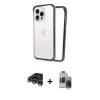 MARSİLYAN™- iPhone 15 Pro Max Kılıf Pusula Asil Koleksiyonu - Siyah Vanessa Magic Hayalet Cam + Raze Metal Kamera Lens - GS