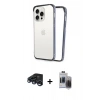 MARSİLYAN™- iPhone 15 Pro Max Kılıf Pusula Asil Koleksiyonu - Siyah Vanessa Magic Hayalet Cam + Raze Metal Kamera Lens - LT