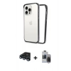 MARSİLYAN™- iPhone 15 Pro Max Kılıf Pusula Asil Koleksiyonu - Siyah Vanessa Magic Hayalet Cam + Raze Metal Kamera Lens - LT