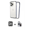 MARSİLYAN™- iPhone 15 Pro Max Kılıf Pusula Asil Koleksiyonu - Siyah Vanessa Magic Hayalet Cam + PVD Metal Kamera Lens - SH