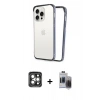 MARSİLYAN™- iPhone 15 Pro Max Kılıf Pusula Asil Koleksiyonu - Siyah Vanessa Magic Hayalet Cam + PVD Metal Kamera Lens - GI