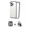 MARSİLYAN™- iPhone 15 Pro Max Kılıf Pusula Asil Koleksiyonu - Siyah Vanessa Magic Hayalet Cam + PVD Metal Kamera Lens - LT