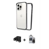 MARSİLYAN™- iPhone 15 Pro Max Kılıf Pusula Asil Koleksiyonu - Siyah Vanessa Magic Hayalet Cam + Raze Metal Kamera Lens - SH