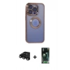 MARSİLYAN™- iPhone 15 Pro Max Kılıf Pusula Form - Şeffaf 360 Full Body Arka Koruyucu + Raze Metal Kamera Lens - SH